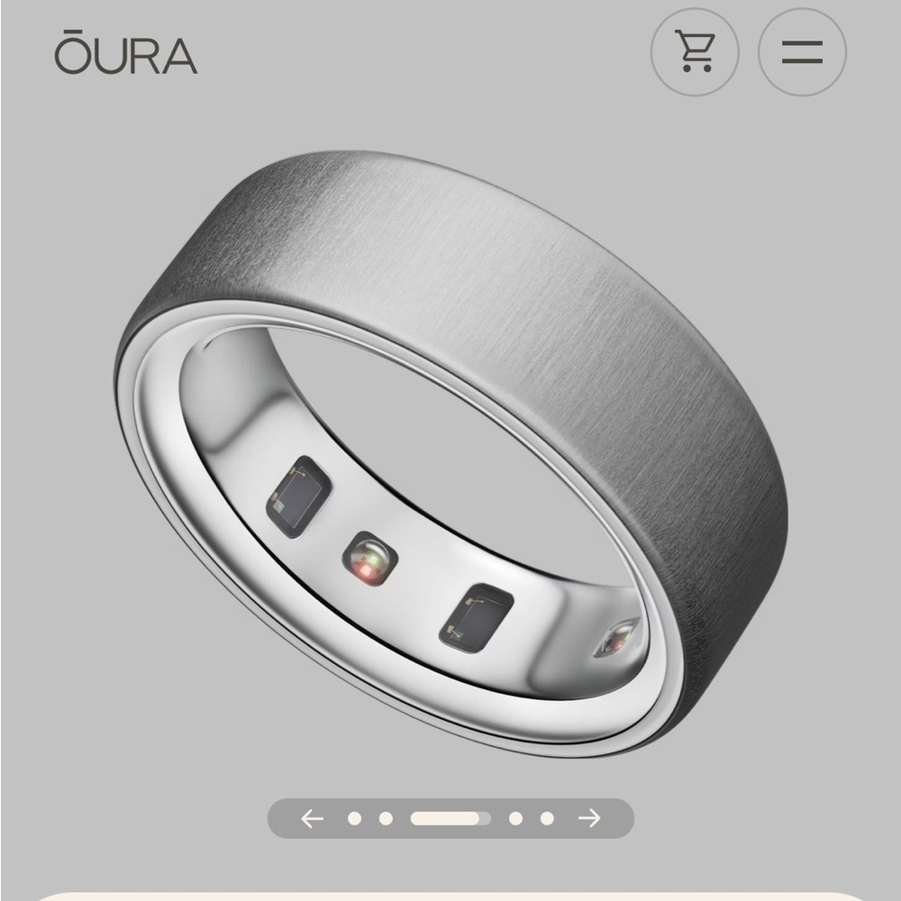 Oura Ring 4 Size 7 in Brushed Silver - Brand New!